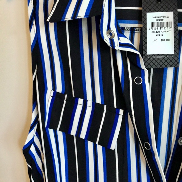 City Chic | BNWT | Hampton Longline Stripe Top Shirtdress | Cobalt | RRP $125 - Picture 7 of 14